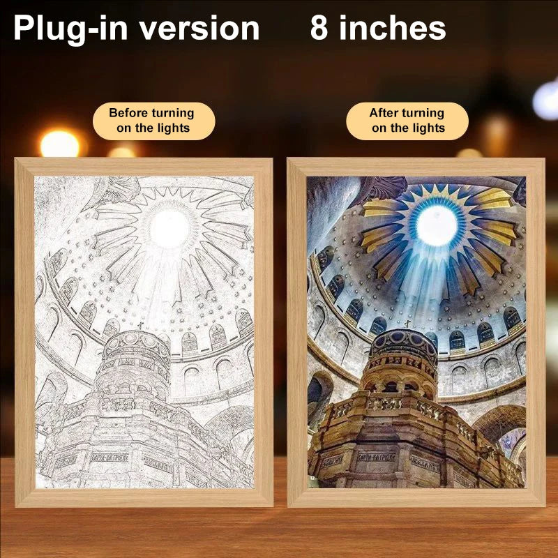 LumiFaith 4D LED-Jesus-Lampe – Inspirierende Wanddekoration & Leuchtende Wohnaccessoires