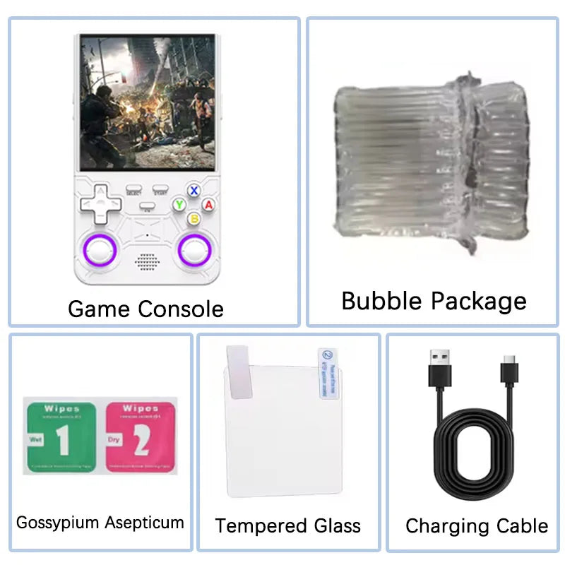 R36 ULTRA 2025 🎮 LNGOOR K36 Portable Game Console with 3.5" IPS Screen, 20,000 Classic Games, Rechargeable, 64GB/128GB