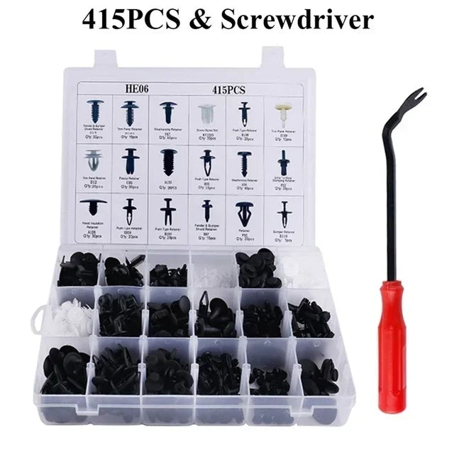 🔧🚗🚗 Bumper Retainer Clips & Plastic Rivets – Most Popular Sizes Push Pin Set for GM, Ford, Toyota, Honda, Chrysler | Door Trim, Fender & Panel Fasteners Kit – Your All-in-One Auto Repair Solution!