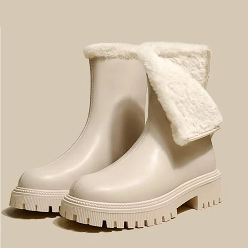 ❄️ Premium Damen-Winterstiefeletten PlushZip™ 