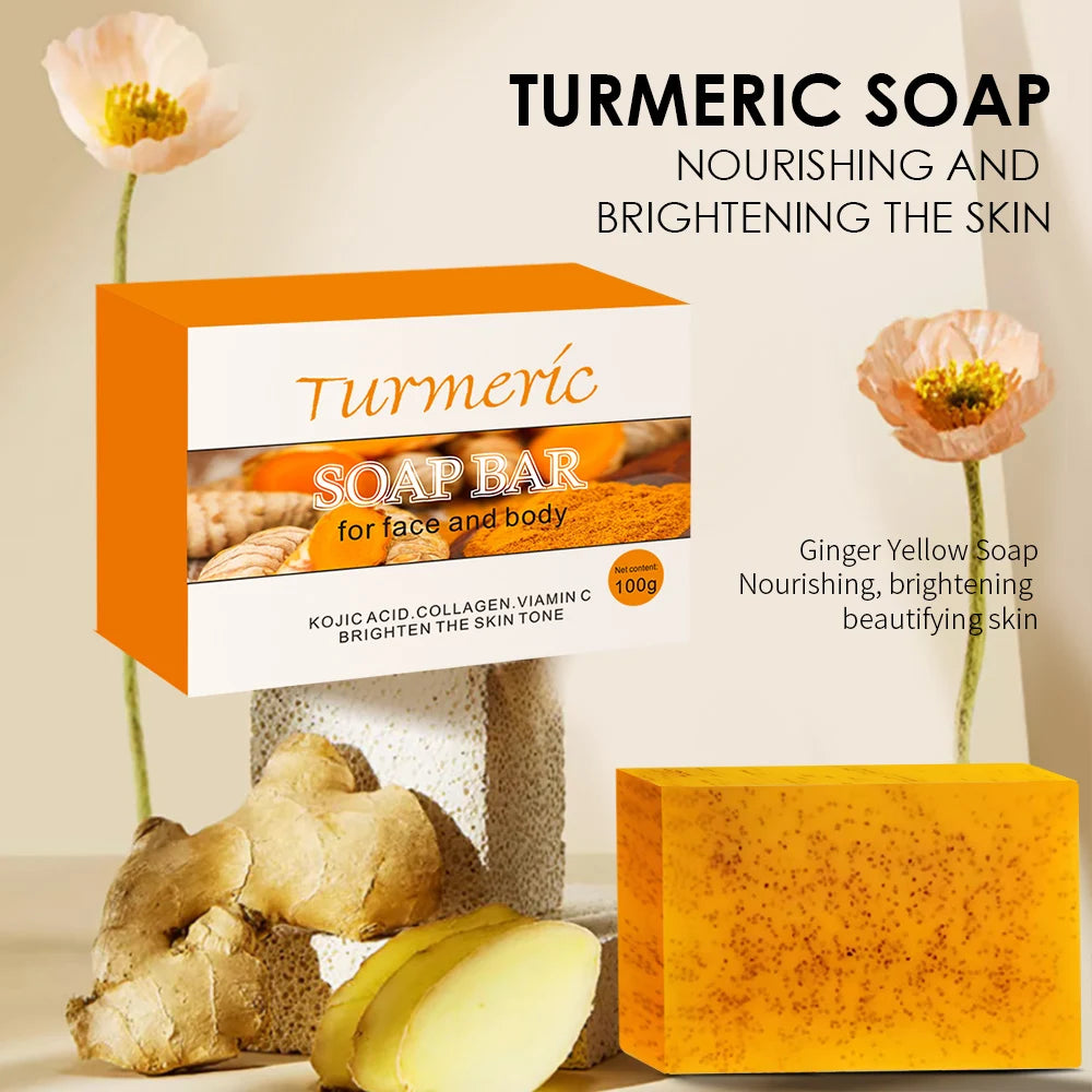 🧼5 Pack of Naturally Magic™ - Turmeric Kojic Soap 100g – Natural Vitamin C Formula | Deep Cleansing, Brightening & Moisturizing Face & Body Bar