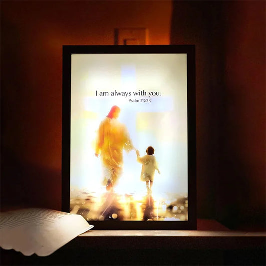 LumiFaith 4D LED Jesus Lamp – Inspiring Wall Art & Luminous Home Decor