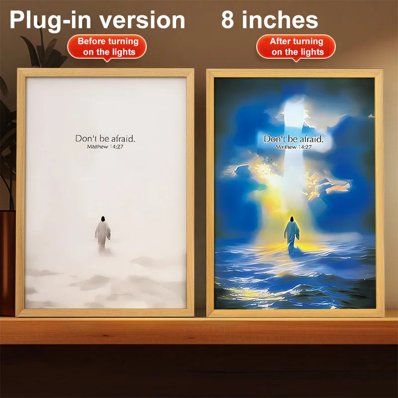 LumiFaith 4D LED-Jesus-Lampe – Inspirierende Wanddekoration &amp; Leuchtende Wohnaccessoires 