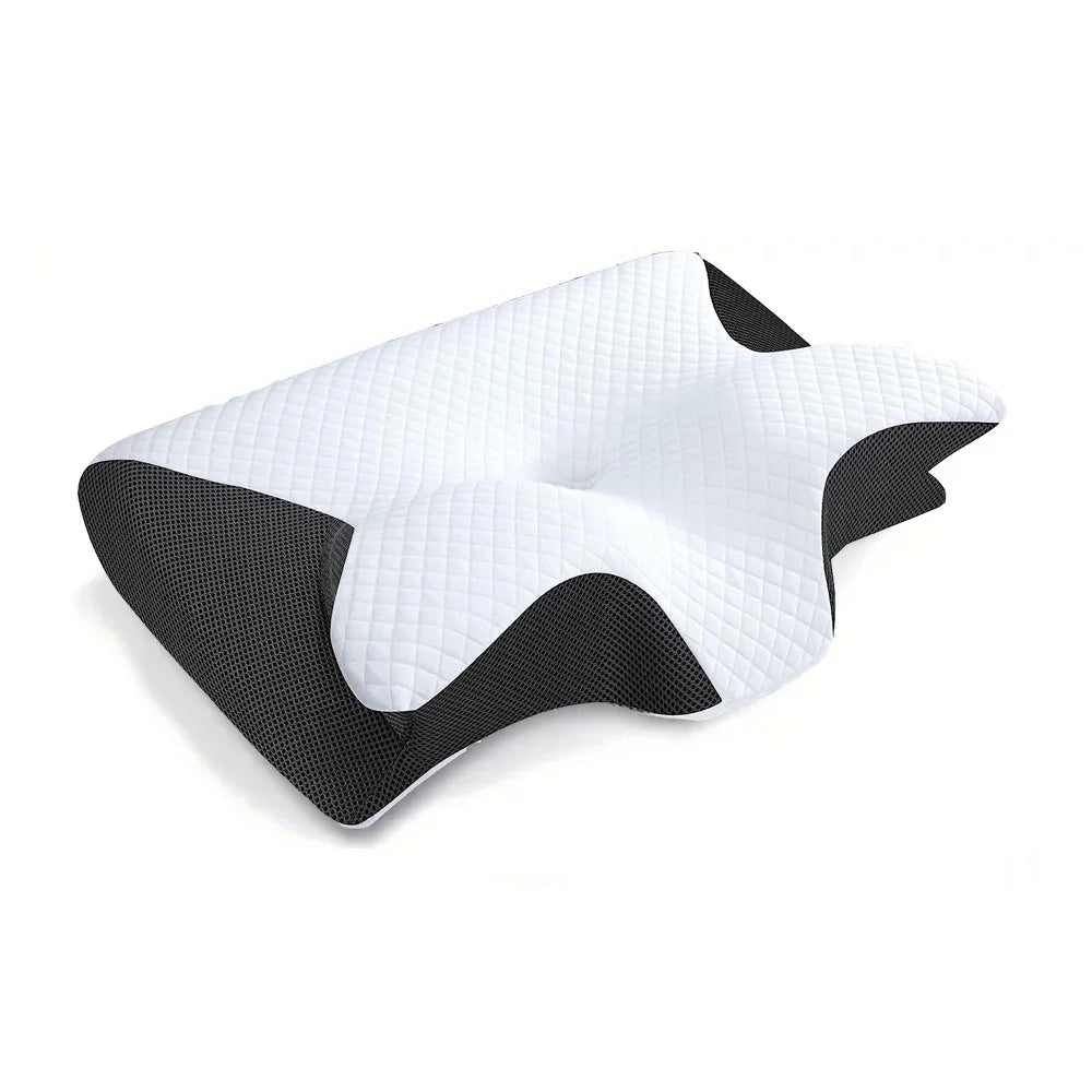 💤 Derila Ergo™ Memory Foam Cervical Pillow – 2-in-1 Ergonomic Neck Support for All Sleepers