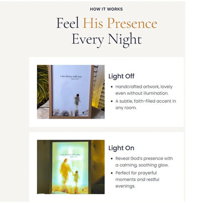 LumiFaith 4D LED-Jesus-Lampe – Inspirierende Wanddekoration &amp; Leuchtende Wohnaccessoires 