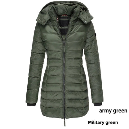 -30°C ❄️ Rated | Women’s Winter Cotton Jacket 🧥– Slim Fit, Warm, Korean Style, Mid-Length