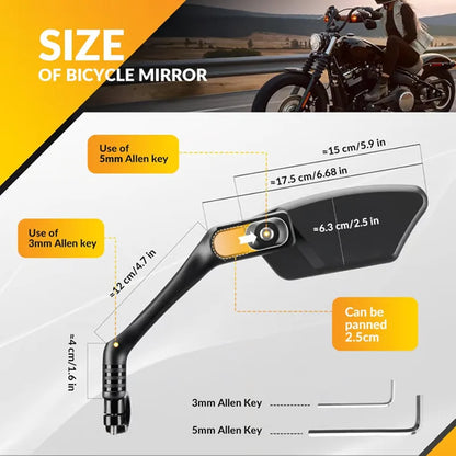 BikeGuard™ Mirrors – 360° Adjustable Rearview Mirrors for Safe Cycling | Premium Quality