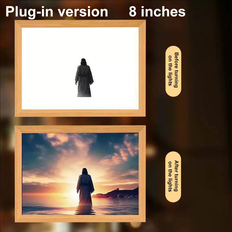 LumiFaith 4D LED-Jesus-Lampe – Inspirierende Wanddekoration &amp; Leuchtende Wohnaccessoires 
