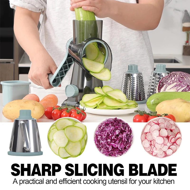 🔥 Premium 3-in-1 Slicer – Fast & Easy Prep!