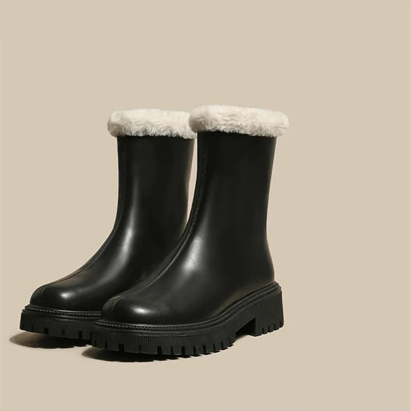❄️ Premium Damen-Winterstiefeletten PlushZip™ 