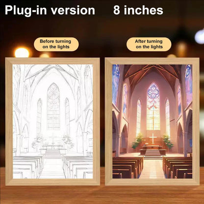 LumiFaith 4D LED-Jesus-Lampe – Inspirierende Wanddekoration &amp; Leuchtende Wohnaccessoires 