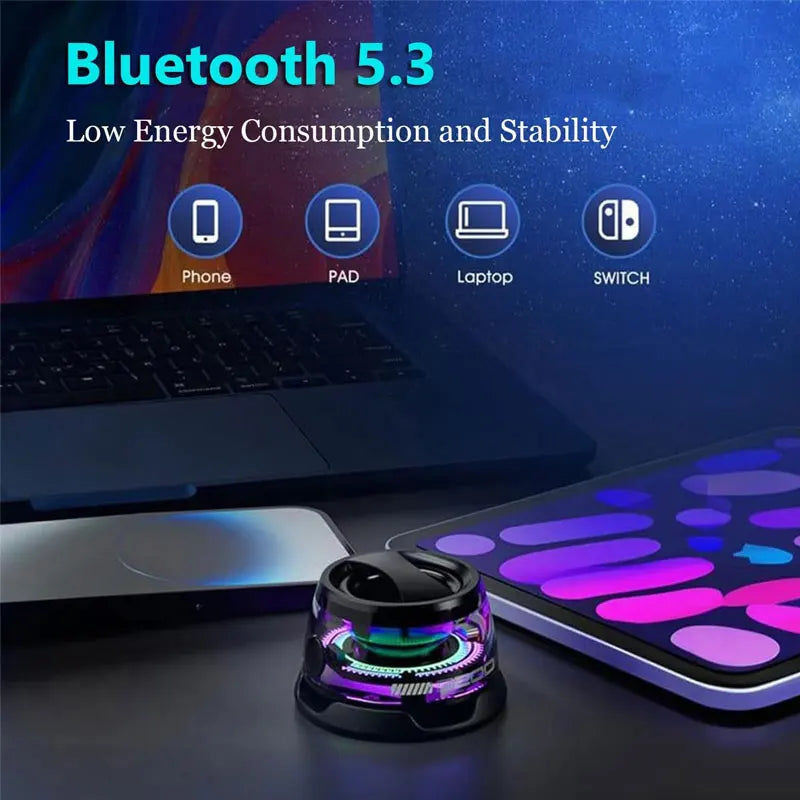 🎵 MiniMag™ 2-in-1 Magnetic Bluetooth Speakers (2-Pack) – RGB Lights, 3D Sound & Phone Stand | TWS Pairing