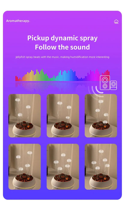 Orca™ Intelligenter Quallen-Ultraschall-Luftbefeuchter – Aromadiffusor mit Fernbedienung und Timer 