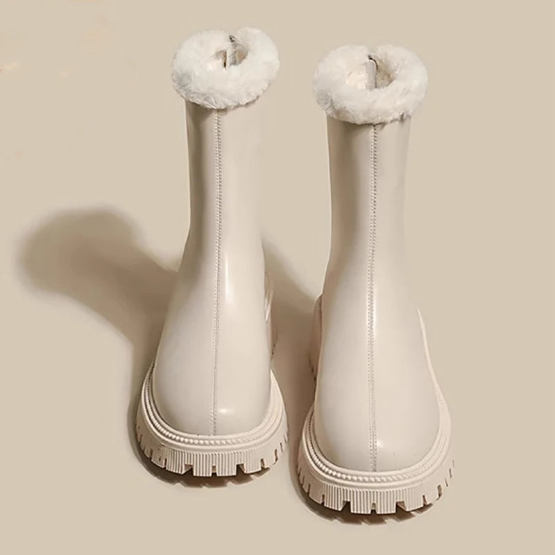 ❄️ Premium Damen-Winterstiefeletten PlushZip™ 