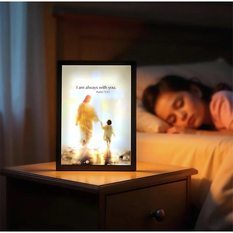 LumiFaith 4D LED-Jesus-Lampe – Inspirierende Wanddekoration &amp; Leuchtende Wohnaccessoires 