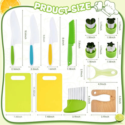 MiniChef™ | Montessori Kids Cooking Set (13 Pcs) – Safe & Real Cooking Fun