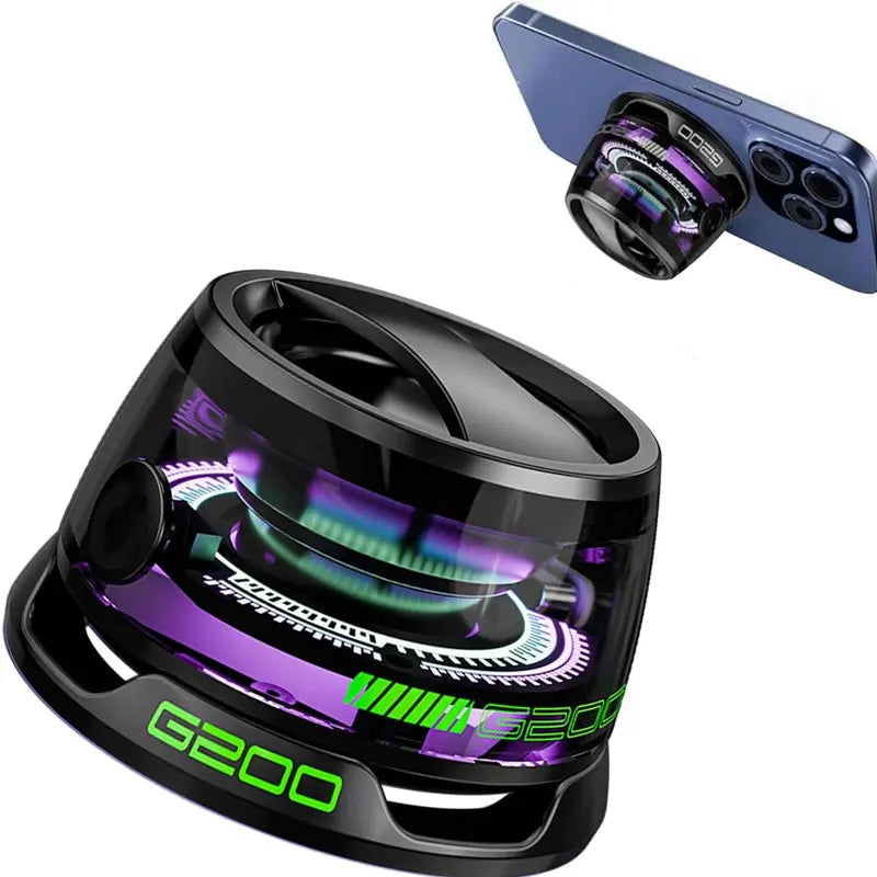 🎵 MiniMag™ 2-in-1 Magnetic Bluetooth Speakers (2-Pack) – RGB Lights, 3D Sound & Phone Stand | TWS Pairing