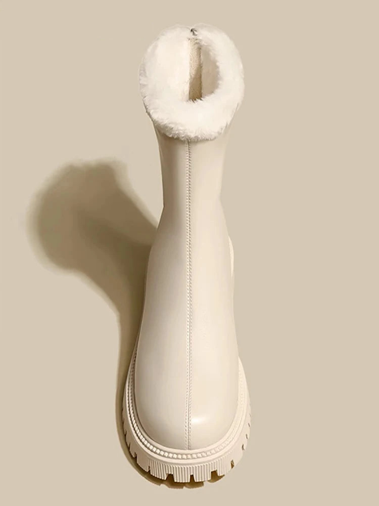 ❄️ Premium Damen-Winterstiefeletten PlushZip™ 