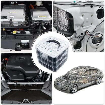 🔧🚗🚗 Bumper Retainer Clips & Plastic Rivets – Most Popular Sizes Push Pin Set for GM, Ford, Toyota, Honda, Chrysler | Door Trim, Fender & Panel Fasteners Kit – Your All-in-One Auto Repair Solution!