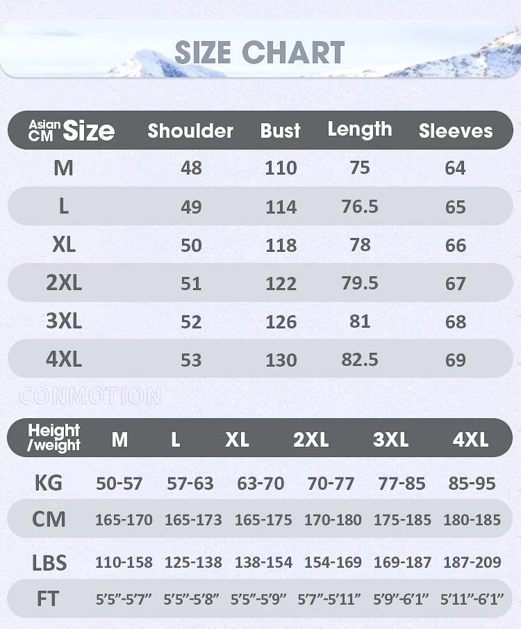 Herren-Winterjacke mit weißen Entendaunen bis -30 °C – Winddichter Wintermantel, dick gefütterter Parka mit Kapuze für Reisen und Camping 