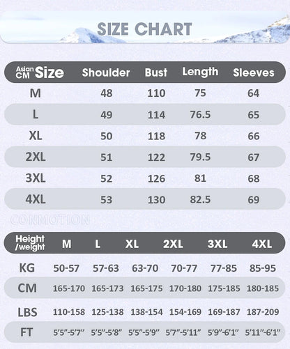 Herren-Winterjacke mit weißen Entendaunen bis -30 °C – Winddichter Wintermantel, dick gefütterter Parka mit Kapuze für Reisen und Camping 