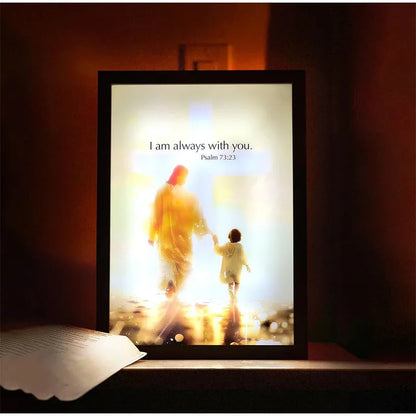 LumiFaith 4D LED-Jesus-Lampe – Inspirierende Wanddekoration &amp; Leuchtende Wohnaccessoires 