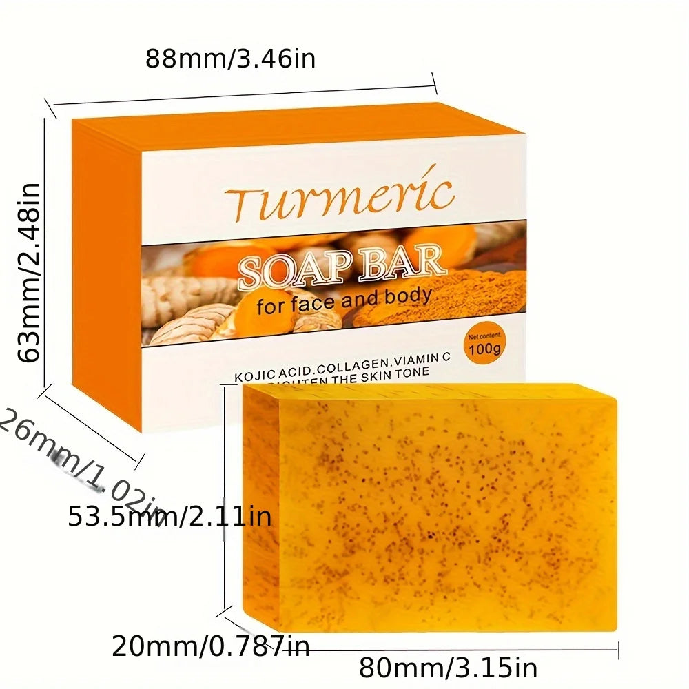 🧼5 Pack of Naturally Magic™ - Turmeric Kojic Soap 100g – Natural Vitamin C Formula | Deep Cleansing, Brightening & Moisturizing Face & Body Bar