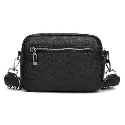 Echtes Leder Damen Schultertasche mit breitem Riemen, einfarbig, Crossbody-Tasche, Luxus-Design, Handtasche, Handytasche, bolsa feminina