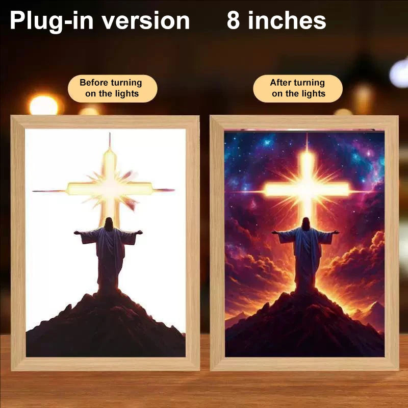 LumiFaith 4D LED-Jesus-Lampe – Inspirierende Wanddekoration &amp; Leuchtende Wohnaccessoires 