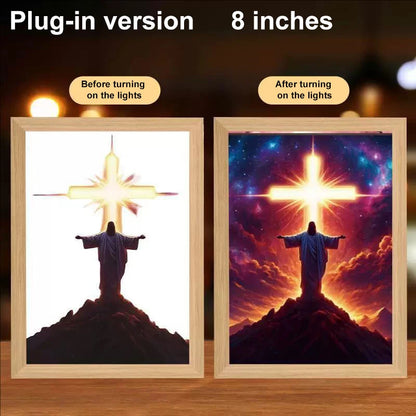 LumiFaith 4D LED-Jesus-Lampe – Inspirierende Wanddekoration &amp; Leuchtende Wohnaccessoires 