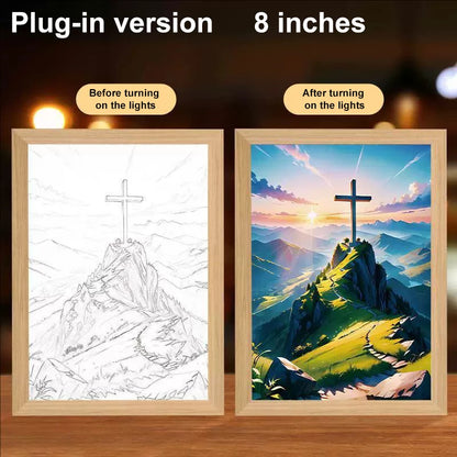 LumiFaith 4D LED-Jesus-Lampe – Inspirierende Wanddekoration &amp; Leuchtende Wohnaccessoires 