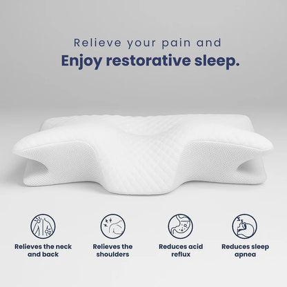 💤 Derila Ergo™ Memory Foam Cervical Pillow – 2-in-1 Ergonomic Neck Support for All Sleepers